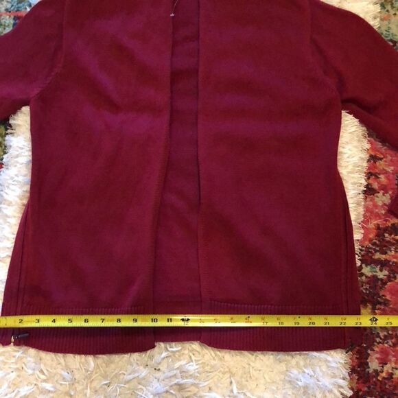 NWOT J Jill maroon cardigan zipper sides L - Picture 13 of 16
